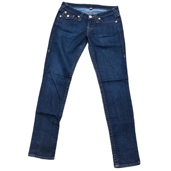 TRUE Religion Jeans Size 29 SKINNY FLAP Blue - Picture 3 of 6